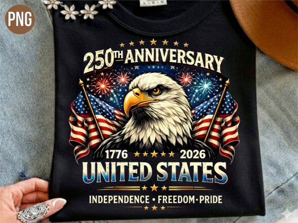 Download 250th Anniversary USA Flag Eagle USA PNG - Flag Collection