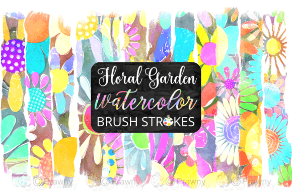 Download Floral Garden Watercolor Brush Strokes - Floral garden Collection