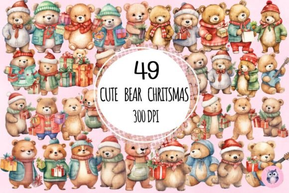Download Cute Brown Bear Chritsmas - Brown bear Collection