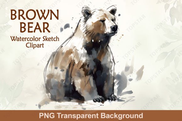 Download Watercolor Animal Sublimation Brown Bear - Brown bear Collection