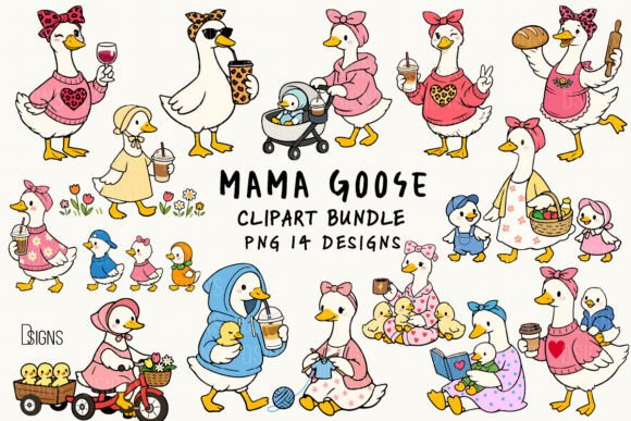 Download Mama Goose Mother’s Day Clipart Bundle - Premium Resources