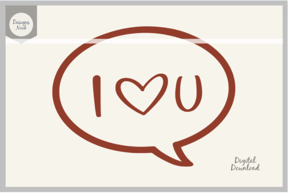 Download Hand Lettered I Love You Message SVG PNG - Red Collection