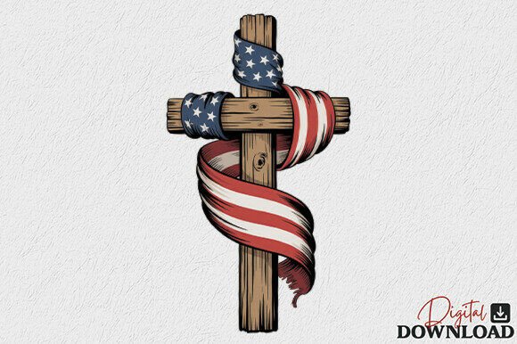 Download American Flag Cross PNG - Flag Collection