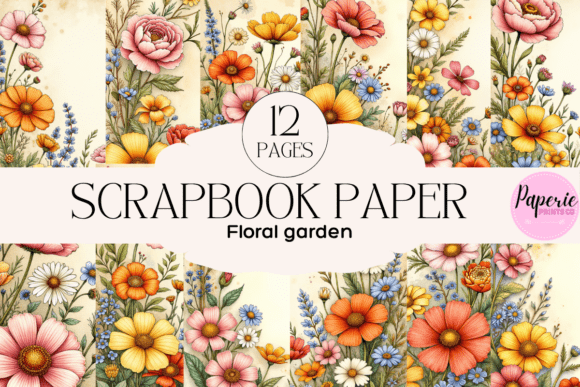 Download Floral Garden Scrapbook Paper - Floral garden Collection