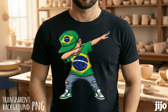 Download Brazil Flag Dab Dancing PNG - Flag Collection