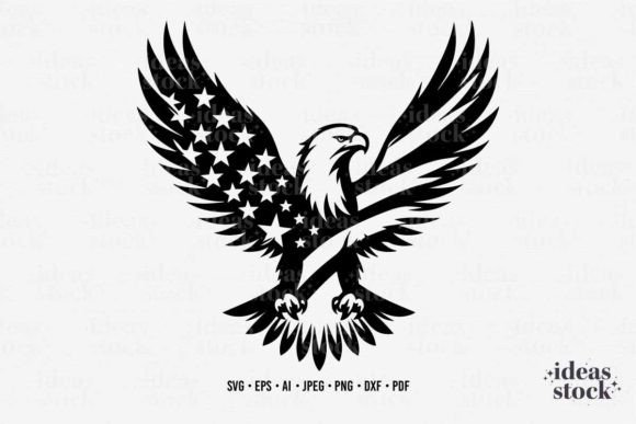 Download Patriotic Svg. Eagle with USA Flag. Svg. - Flag Collection