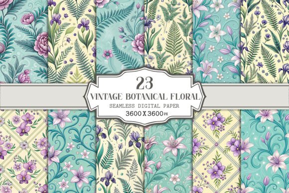Download Vintage Botanical Floral Seamless - Premium Bundle