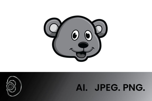 Download Greyscale Brown Bear Head Illustration - Brown bear Collection