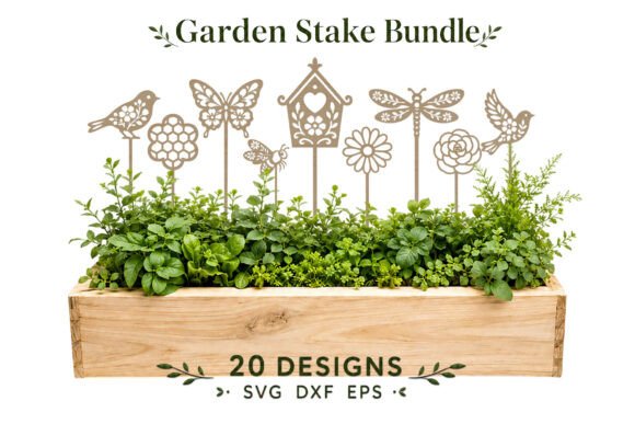 Download Floral Garden Stake, Birds, Bee, Flowers - Floral garden Collection