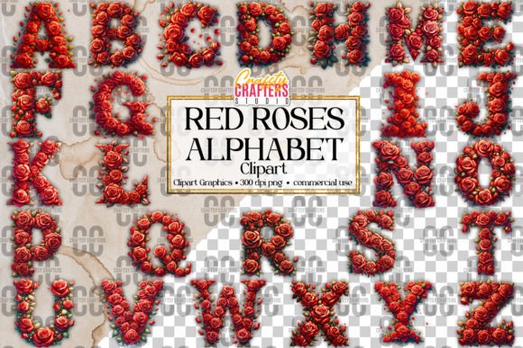 Download 57 Red Roses Alphabet Spring Bundle - Red Collection